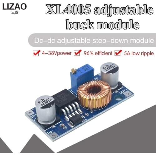 WAVGAT XL4005 DSN5000 Beyond LM2596 DC-DC adjustable step-down 5A 75W power Supply module Large current Large power