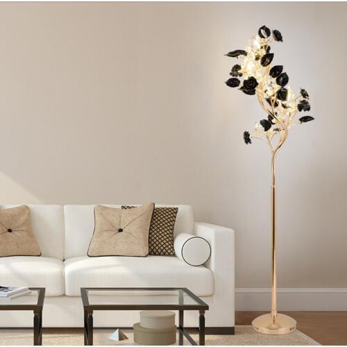 Floor lamp living room vertical minimalist modern bedroom study Nordic European Princess room lighting ceramic crystal led