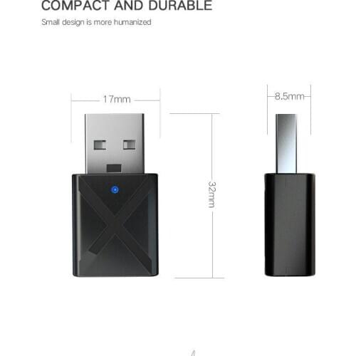Newest Mini Bluetooth V5.0 Transmitter Receiver 3.5mm AUX Stereo Wireless Bluetooth Adapter For Car Music For TV