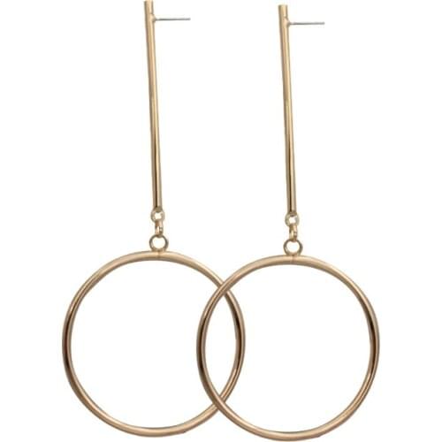 Punk hip hop hyperbole hollow out round circle dangle earrings for women girls gifts jewelry high quality fce012