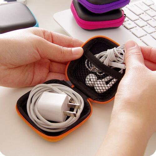 Brand New 5 Colors Silicone Coin Purse Key Wallet Earphone Wire Organizer Square Storage Box