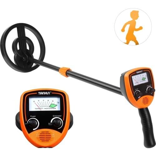 TIANXUN Children Metal Detector Height Adjustable 6.8-inch Search Coil Mini Lightweight Outdoor Metal Finder for Kids MD-1013