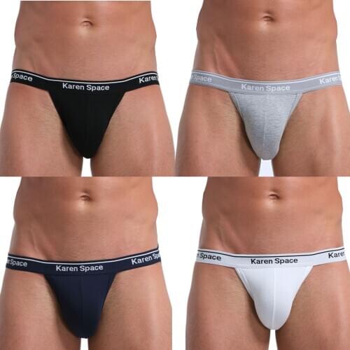 Popular Cotton Breathable Gay Men Sexy Underwear Thong Men Jockstrap Patchwork Sissy panties Mens Thongs And G strings Cueca