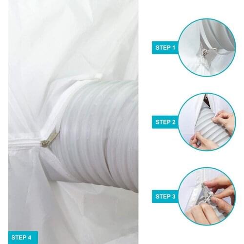 Universal Air Lock Window Seal Cloth Plate With Zip Hot Airs Stop Conditioner Outlet Window Sealing For Mobile Air Conditioner