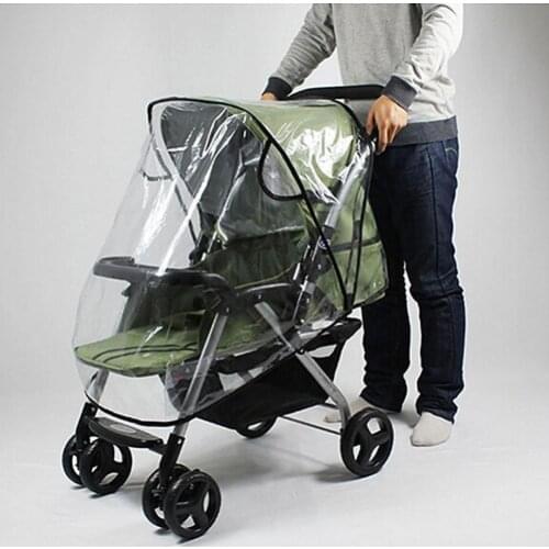 Universal Stroller Rain Cover Waterproof Wind Dust Shield Baby Stroller Pushchair Pram Rain Cover Transparent for Baby Strollers