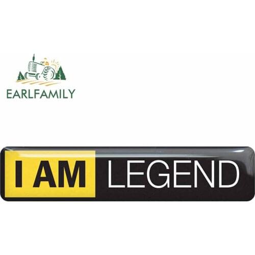 EARLFAMILY 13cm x 3cm for I Am Legend Yellow Sign Vinyl Car Sticker Motorcycle Personality Surfboard Waterproof Decoration Decal
