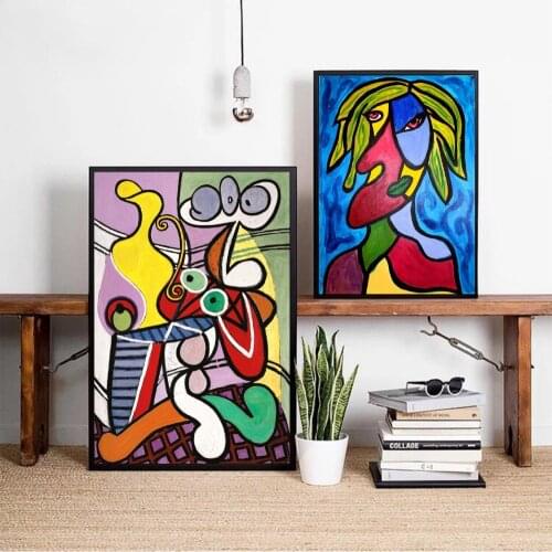 Cross Stitch Picasso Painting 5D Women Diamond Home Decor Abstract Picture Embroidery Graffiti Pattern Wall Art Full Round Drill
