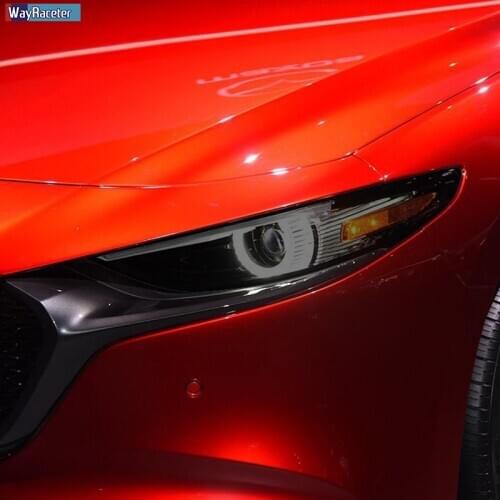 2 Pcs Car Headlight Protective Film Headlamp Restoration Transparent Black TPU Sticker For Mazda 3 BP 2019 2020- Accessories