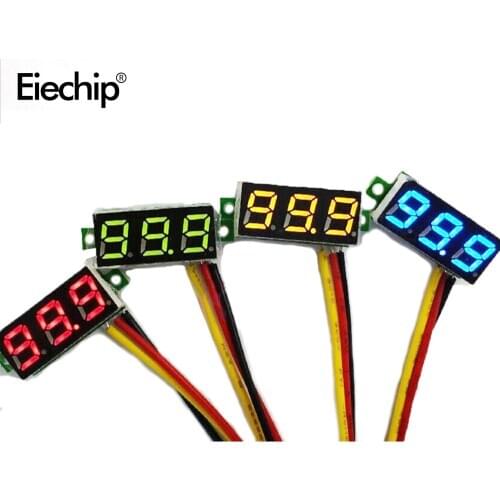 0.28 Inch Digital DC 3.5V-30V LED Mini Display Module DC 0-100V Voltmeter Voltage Tester Panel Meter Gauge Motorcycle Car
