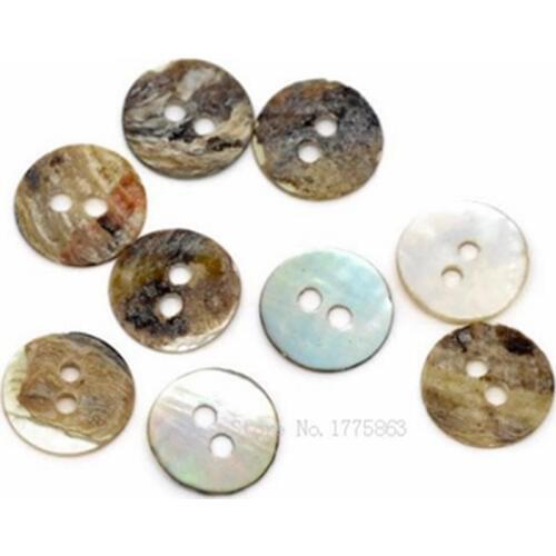 200Pcs11mm Mother of Pearl round Buttons for Sewing, Scrapbooking, Embelishments, Crafts 7NK32