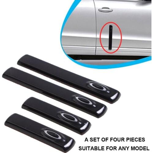 Universal 4 Pcs Car Door Avoidance Stick Strip 3D Sticker Spoiler Decor Install Anti-collision Bar Auto Decoration Accessories