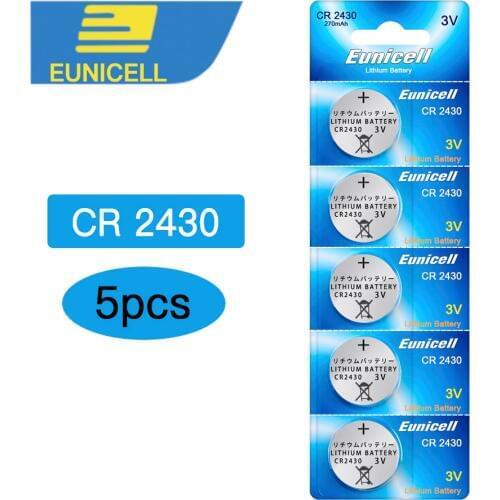 5pcs CR2430 DL2430 ECR1620 5011LC KCR2430 L20 Lithium Button cell Coin Battery for watch,5pcs CR2430 Battery XINLU