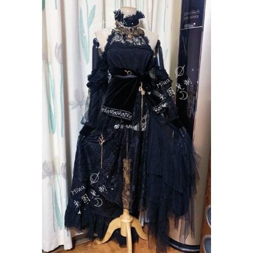 Anime Arknights Shining Music Synesthesia Symphony Black Formal Dress Cosplay Costume Women Halloween Free Shipping 2021 New