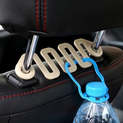 Auto Seat Bags Car Hooks Hanger Accessories Car Clip Fasteners Universal Plastic Headrest Hook Interior Accessories