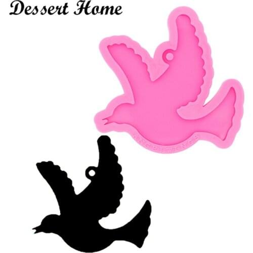 DY0412 Shiny Resin Dove Mold , Silicone Mold for Epoxy Resin, Keychain DIY jewellery making Moulds