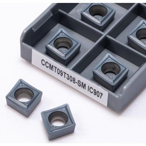 Carbide Inserts CCMT09T308 SM IC907 IC908 Internal Turning Tools Cutting Tool CCMT 09T308 metal lathe tools turning insert
