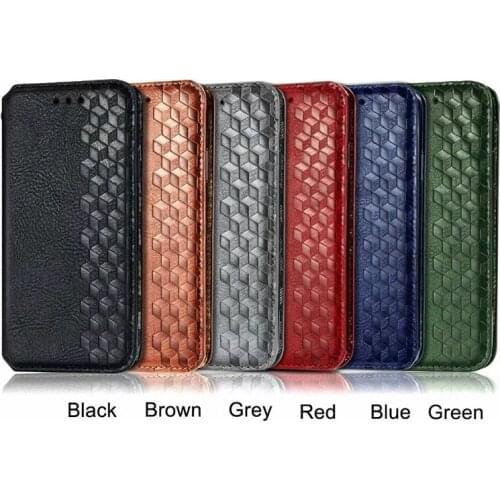 Lattice PU Leather Wallet Flip Phone Cover for Samsung Galaxy A02 A32 A72 A52 A02S 12 01 7 A21 A21S A71 A42 A11 A81 A91