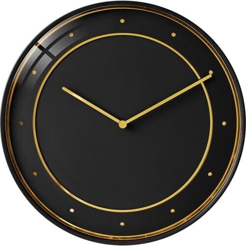 Black And White Classic Wall Clock Modern Design Face Gold Create Wall Clock Digital Mechanism Reloj Pared Room Decor BW50WC