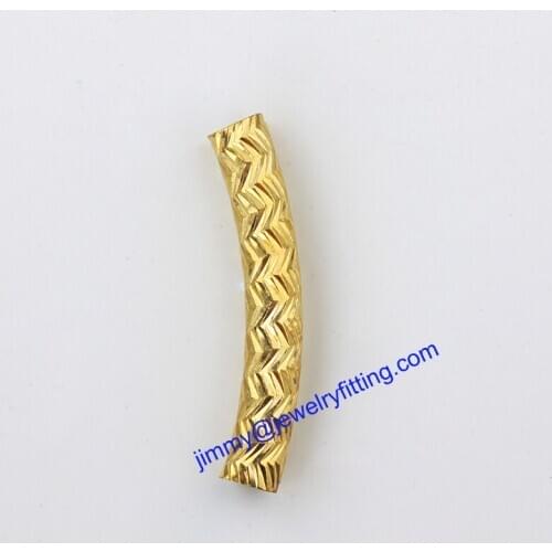 Jewelry findings metal tube beads spacer beads Carved tube Beads for jewelry making diy 4*25*0.4mm
