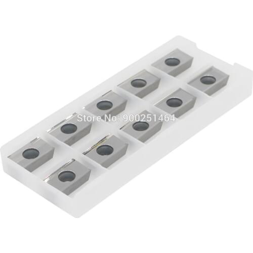 10pcs Milling Insert for Machining Aluminum Alloy APKT1604 for CNC Milling Machine, Indexable CarbideInsert, R0.8
