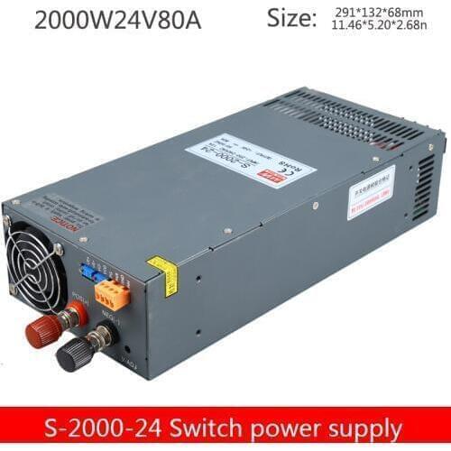 Switching power supply 2000W high power S-2000-24V/83A DC industrial power supply voltage and current adjustable factory direct