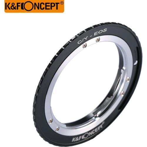 K&F Concept Lens Mount Adapter Ring Contax Yashica C/Y Lens to Canon EOS Camera EF Mount body