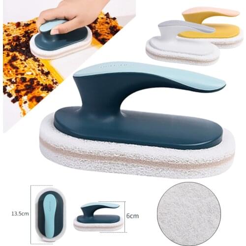 Kitchen Items Strong Decontamination Cleaning Brush with Handle Sponge Tiles Brush Bathroom Bath Brush Kitchen Cleaning Tools