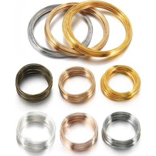 100 Loops/lot 0.6mm Memory Metal Wire Bangle Bracelet Wire For Jewelry Making Findings DIY Beading Bracelet Earrings Accessories