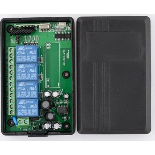 AC 85V~250V 110V 220V 4CH Wide Voltage Multi-Function RF Wireless Remote Radio Switch Remote Light Switch Wireless Receiver