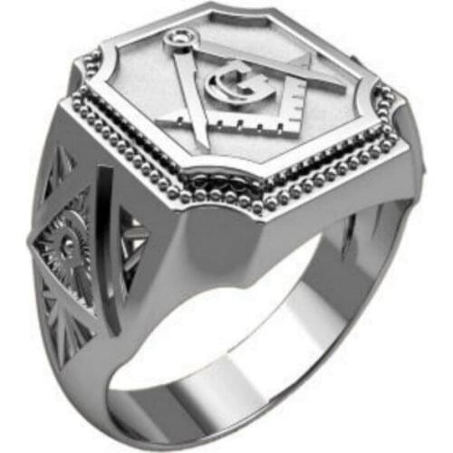 Mens Fashion 925 Silver Color Ring Luxury Domineering Carved Letter Ring Wedding Engagement Ring Party Jewelry Size 6-13