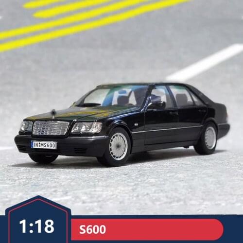 Original 1:18 1990 S600 W140 Tiger Head Ben Car Model Alloy Car Model Classic Car