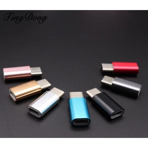 OTG Android Type-C to Micro USB Adapter Plugs Type-C Female to Male Connector for Smartphone Computer TV Charging Converter