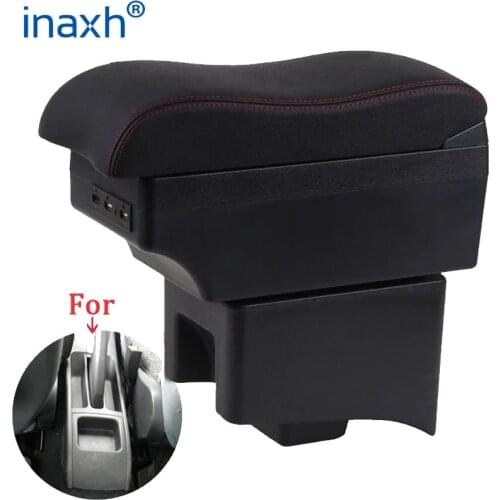 For Volkswagen POLO Armrest Retrofit parts For VW POLO AMEO Car Armrest box Storage box car accessories Interior USB LED