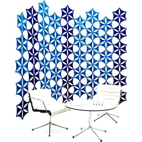 Custom Hexagon Ceiling Patition Suspension 100% Polyester Fiber Acoustic 3D Floral Sound-absorbing Decorative E0 Grade 41 Colors