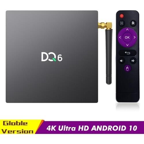 DQ6 Smart TV box Android 10 RK3318 4GB 32GB 64GB Dual Wifi 4k 1080P Media Player TVBOX Google Play Youtube 10.0 Set Top box