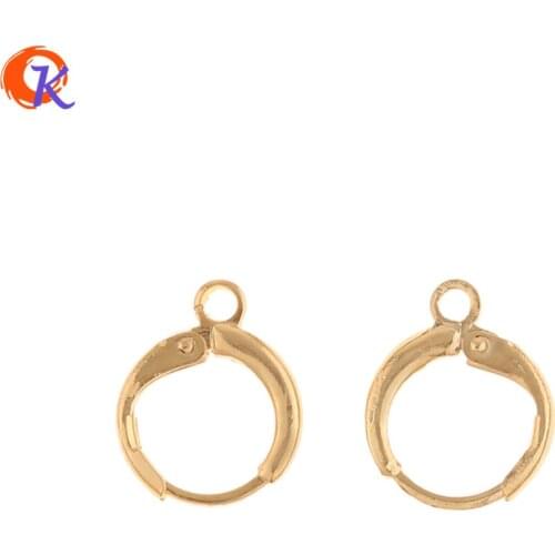 Cordial Design 100Pcs 12*14MM Jewelry Accessories/DIY Earrings Hooks/Genuine Gold Plating/Round Shape/Hand Made/Earring Findings