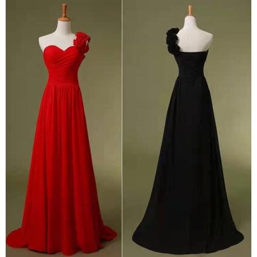 A Line Chiffon One Shoulder Evening Dress Sleeveless Floor-Length NONE Train Prom Party Gown Custom Formal Dresses New Plus Size