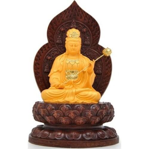 Resin avalokitesvara porch buddhist temple consecrate Buddha sitting room store household adornment handicraft TV ark