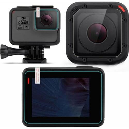 Tempered Glass Protector Cover Case For GoPro Hero5 Hero6 Go Pro Hero 5 6 Black 4 Session Camera Lens LCD Screen Protective Film
