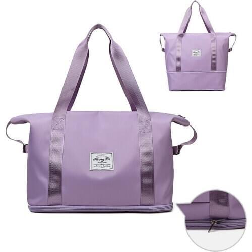 Women Sports Gym Bag Girls Yoga Fitness Training Bag Scalable Dry and Wet Separation Handbag Large Waterproof Travel Bag