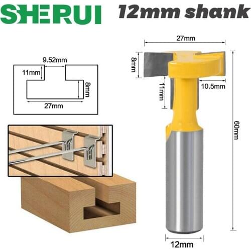 1pcs Top Quality T-Slot & T-Track Slotting Router Bit - 12mm Shank For Woodworking Chisel Cutter Wholesale Price