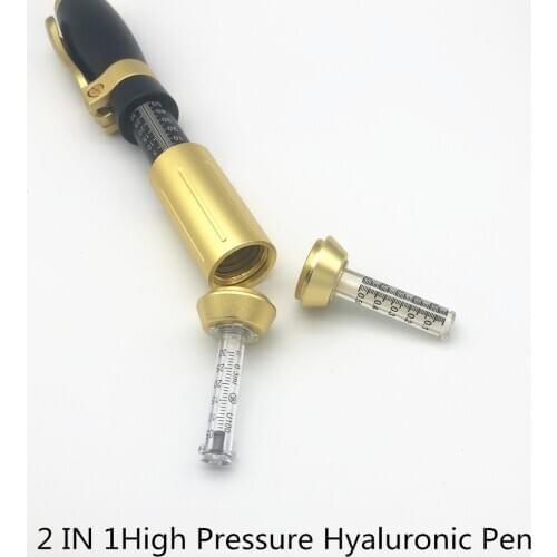 2 IN 1High Pressure Hyaluron Pen High density metal For Anti Wrinkle Lifting Lip hyaluron gun atomizer hyaluronic Acid pen