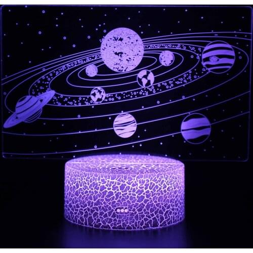 3D Planet Galaxy Night Light LED 7 Colors Romote Control Table Lamp For Home Bedroom Decor Kids Novelty Gifts