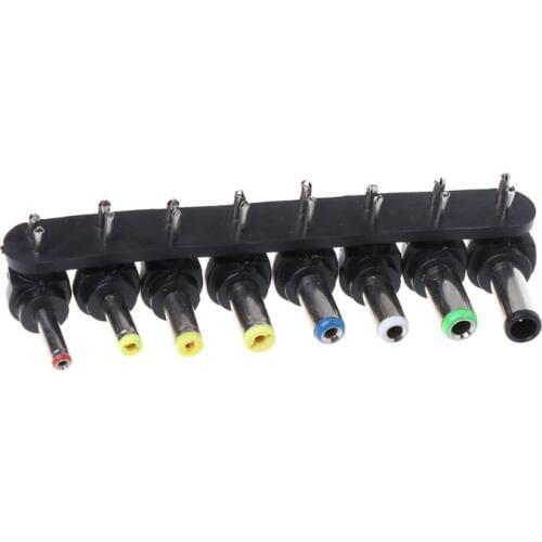8Pcs Universal DC Power Charger Supply Adapter Jack Plug Connector for Laptop PC