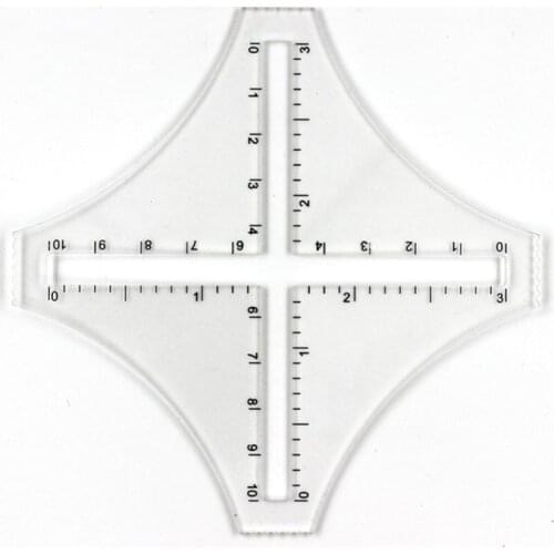 Acrylic Transparent Density Ruler Wool Sample Weaving Slide Rule Calculator Density Ruler Patchwork Four Corner Cross