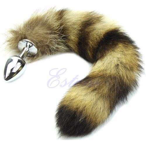 New Love Fox Tail Butt Anal Plug Sexy Romance Sex Toy Funny Adult