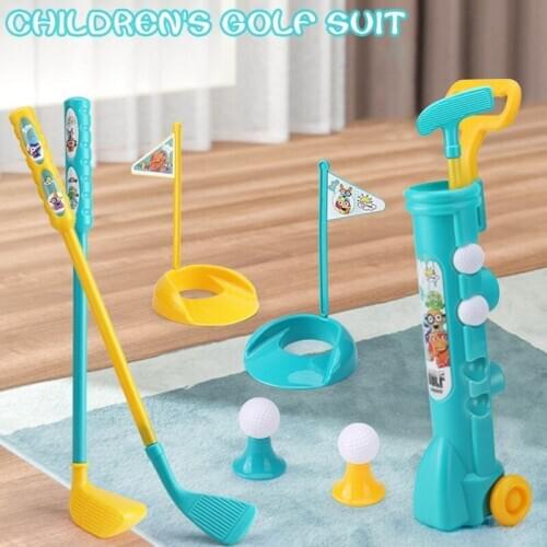 Childrens Golf Set Fitness Game Early Educational Kids Toy Interactive Mini Golf Set Parent Child Activities Outdoor Sports Toy