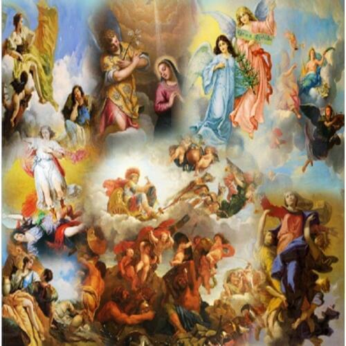 Photo wallpaper 3D custom stereo mural wallpaper ceiling living room TV backdrop fairy figures wallpaper