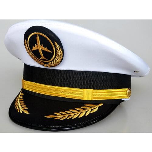 Pilot Hats Aircraft Emblem Visor Hat Men Military for Flight Attendant Accessories Aeronautica Militare Airplane Pilot Caps