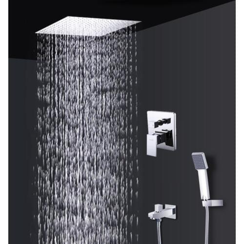 Bathroom Products Shower set Three Functions Bath Shower Faucet Mixer Taps Wall Mount Shower Arm+shower+spout+mixing valve
